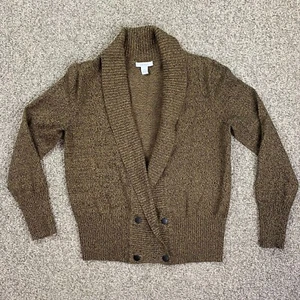 DressBarn Pullover Damen extra groß braun schwarz Kragen Cardigan Druckknöpfe - Bild 1 von 14