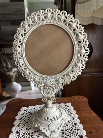 Vintage Emig Cast iron Table top Mirror/ Picture Frame Cover