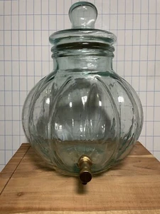 SVE Glasspender grün getönt Kürbisform Made in Italy wunderschön. - Bild 1 von 19