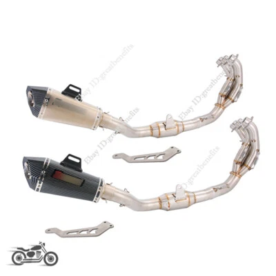 Slip On For Yamaha MT-09 FZ09 2020-2023 Exhaust System Front Muffler Tail Pipe - Image 1 of 4