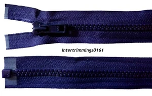YKK Zip, Viola , Plastica Grosso Denti, Aperto End, Numb 5, Misura 26 "/ 66cm - Foto 1 di 1
