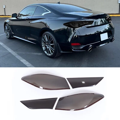 Cubierta de luz trasera ahumada lámpara trasera apagón acabado len se adapta a Infiniti Q60 2016+ Foto 1 de 4