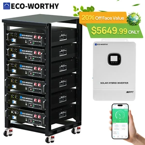 ECO-WORTHY Home Backup Power V3 6Pack 48V 100Ah LiFePO4+10KW 48V Hybrid Inverter - Picture 1 of 11