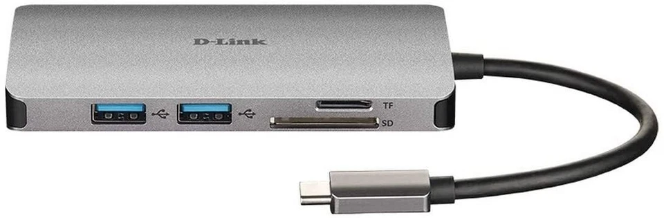 * D-Link DUB-M810 8in1 USB C Hub USB C Adapter mit HDMI 4K und 1080p 2X USB3/USB - Immagine 1 di 1