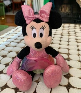 Lindo gorro de peluche Sparkle Minnie Plush TY Minnie Mouse bailarina juguete de peluche 8" - Imagen 1 de 4
