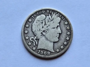 1908-O Barber Silver Haf Dollar Fine 160402 - Picture 1 of 2