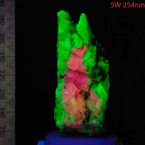 Sandía fluorescente calcedonia calcita SW espécimen mineral Nebraska EE. UU. 555ct - Imagen 1 de 10
