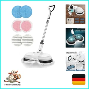 Kabellos Elektrischer Mopp Bodenwischer Poliermaschine mit Sprühfunktion, LED... - Bild 1 von 10