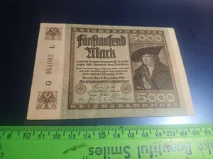 German Vintage Banknote. 5000 Mark (24-1741L) - Picture 1 of 2