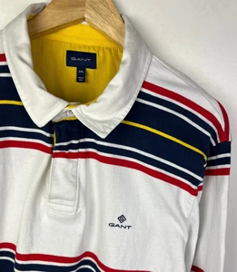 GANT RUGBY SHIRT Size 2XL (fits like XL) Men`s Regular Fit Striped Long Sleeve - Picture 1 of 7