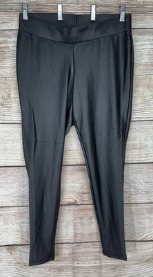 New! TORRID 00 Women's Black Matte Full-Length Faux Leather Leggings NWOT - Image 1 of 4