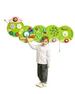 VEVOR Caterpillar Activity Wall Busy Board Panels 12 Activities Sensory Wall Toy - Image 1 of 4
