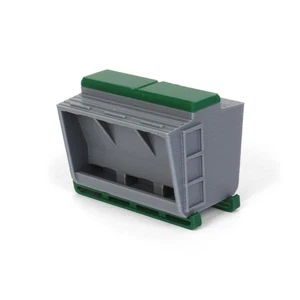 3D to Scale 1/64 3D Printed Gray & Green Plastic Livestock Feeder 64-314-GY - Picture 1 of 3