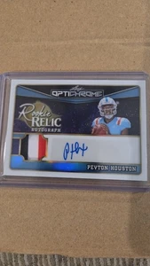 PEYTON HOUSTON Autograph 2025 Leaf Optichrome Rookie Relic Auto 1/7 3-Color - Picture 1 of 3