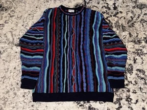 Suéter Jersey Vintage Pura Australiano Talla XL 3D Lana Tejido Multicolor - Imagen 1 de 10