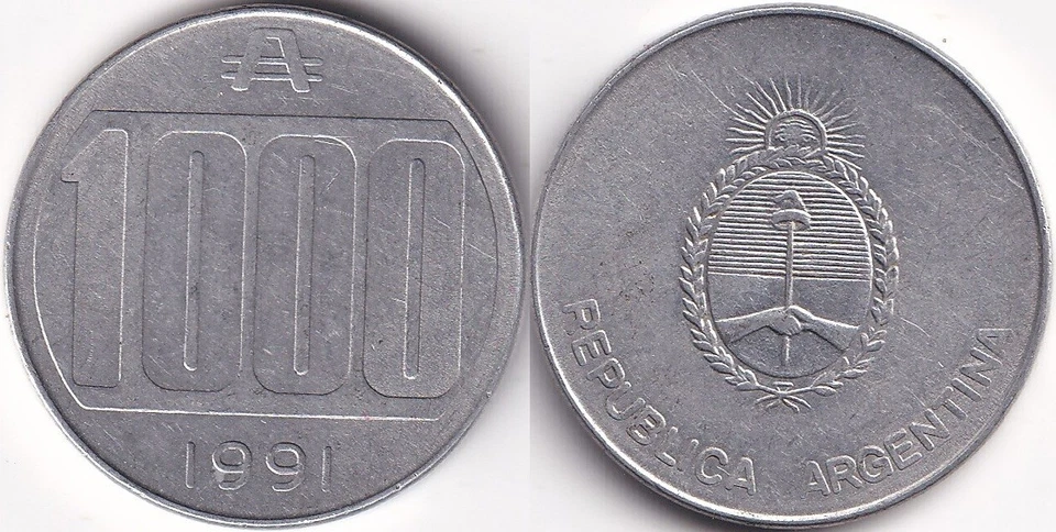 1000 Australes 1991 Argentine Argentina - Armoiries - Photo 1/1