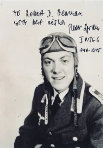 Photo Signed by Peter Spoden Luftwaffe Pilot  NJG 5, NJG 6 WW11 Ace 24 - Picture 1 of 1