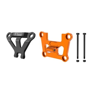 GPM Alum Front Bulkhead Mount & Front Bumper Support Mount Orange 1/16 Mini Maxx - Image 1 of 2