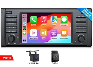 For BMW 5 E39 7" IPS Android 14 Car Radio GPS Navigation Stereo WiFi CarPlay DSP - Picture 1 of 21