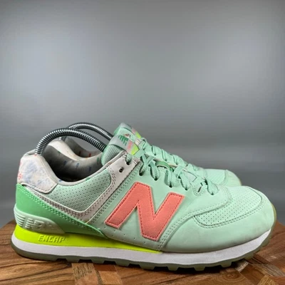 Новый баланс 574 женщин зеленый шнурует вверх повседневные кроссовки размер 9,5 обувь - Изображение 1 из 4