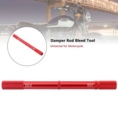 Universal Motorcycle Fork Bleed Tool Diy Suspension Repair Damper Rod Red US - Image 1 of 4