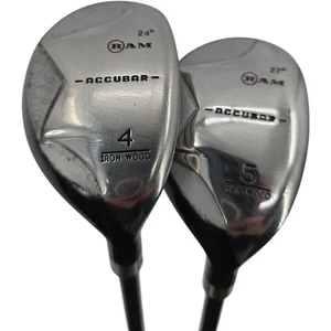 Ram Accubar 4 & 5 Hybrid Golf Club Bundle RH 24° 27° Graphite Shafts 41" & 40.5" - Picture 1 of 6
