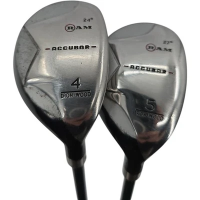 Ram Accubar 4 & 5 Hybrid Golf Club Bundle RH 24° 27° Graphite Shafts 41" & 40.5" - Image 1 of 4