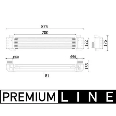Ladeluftkühler MAHLE CI 619 000P für Citroën Peugeot DS Ds4 308 CC Rcz 5 - Bild 1 von 4