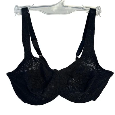 Sujetador Wacoal Negro Encaje Cobertura Completa Sin Forro 32DD Estilo 65547 Foto 1 de 4