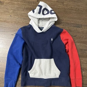 Polo Ralph Lauren Hoodie Sweatshirt Boys Youth M 10-12 Color Block . - Picture 1 of 5