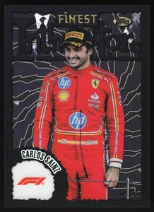 Carlos Sainz 04/25 Intimidators BLACK REFRACTOR - SAI IC - 2024 Topps Finest F1 - Picture 1 of 3