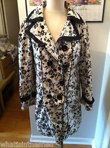 Abrigo abotonado TALLA XXL Max Mara estampado de flores elegante - Imagen 1 de 3