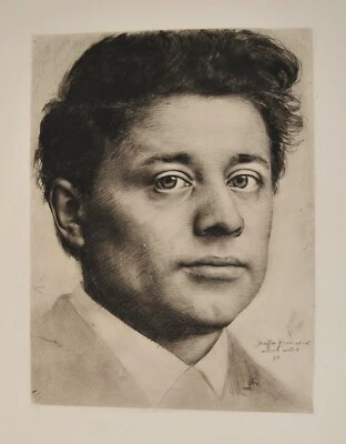 Karl Stauffer-Bern  / Radierung/ Bildnis des Radierers Peter von Halm/1886 - Bild 1 von 4