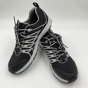 Eddie Bauer Womens Motion Running Shoes Black 6020485 Stripe Lace Up Mesh 9M - Picture 1 of 11