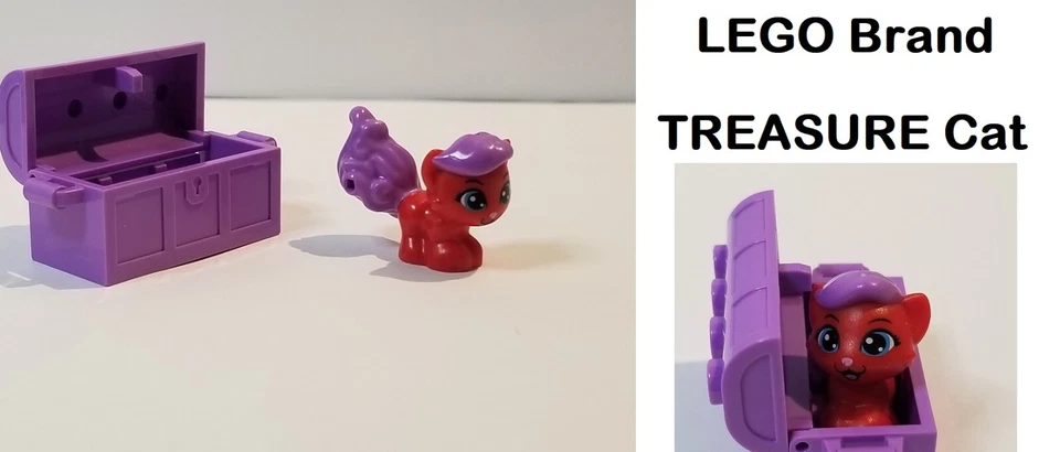 LEGO Minifigura Amigos Cofre del Tesoro con Gato Mascota Animal Sirena Gatito Disney Foto 1 de 1