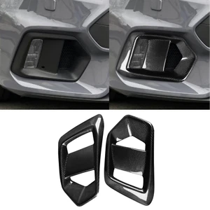 2x Bisel de cubierta de luz antiniebla delantera de fibra de carbono húmeda para Ford Focus RS 16-18 - Imagen 1 de 16