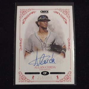 Allan Cerda 2022 Onyx Vintage Auto Prospect Blue Ink SP/400 Autograph