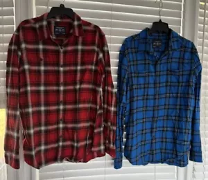 American Eagle Prep Fit Flanellhemd rot schwarz blau weiß - Herren XL - Bild 1 von 6