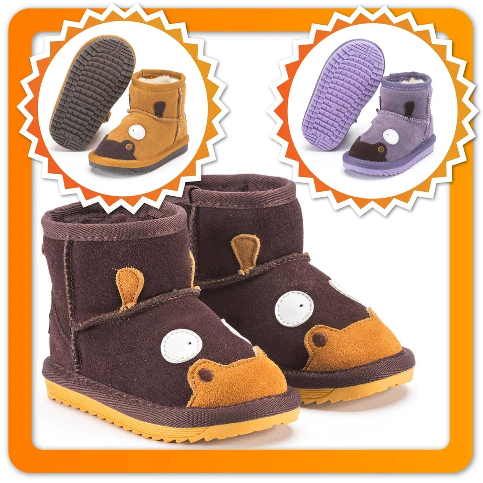 SNUGS Kinder Boots Stiefel Kinderschuhe mit Lammfell Kinderstiefel Winterstiefel - Bild 1 von 4