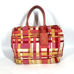 PRADA BN1653 Multicolore Logo braid Shoulder Bag Tote Bag Handbag Shoulder Bag - Foto 1 di 18