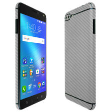 Skinomi TechSkin Silver Carbon Fiber & Screen Protector for Asus Zenfone 4 Max