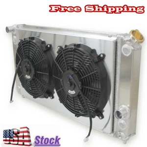 CC1826 3Row Radiator+Shroud+Fan For 1986-2005 2000 Chevy S10 LS Swap 26.3"W Core - Picture 1 of 8