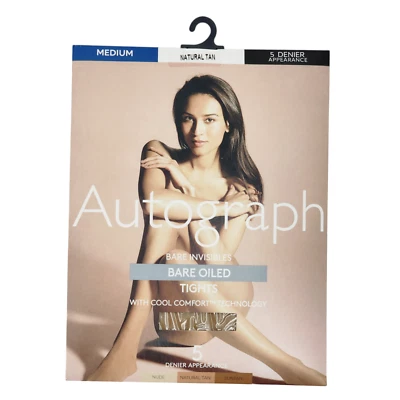 M&S Autograph 5 Denier Cool Comfort™ Oiled Look Tights