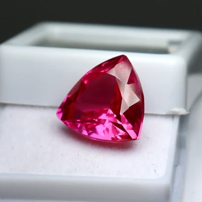 8 Ct Natural Pink Spinel Trillion Cut Certified Loose Gemstone Best Offer - Image 1 of 4