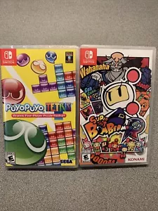 Nintendo Switch Game Lot - Puyo Puyo Tetris & Super Bomberman R - Picture 1 of 3