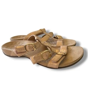 Sandalias Vionic Misa oro rosa para mujer talla 8 gancho y bucle sin cordones de tres correas - Imagen 1 de 13