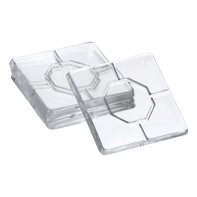 Türstopper,leise,Wandschutz,3cm,selbstklebend,transparent,quadratisch,4 Stück - Bild 1 von 4