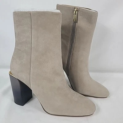 NUEVO Vince Camuto Mujer Jordyn Cola de Milano Beige Cuero Botines Talla 8.5M Foto 1 de 4
