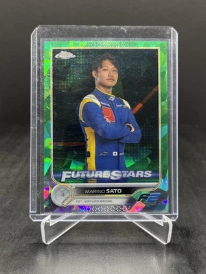 2022 Topps Chrome Sapphire Formula 1 F1 Marino Sato Future Stars Green 34/75 #80 - Image 1 of 2