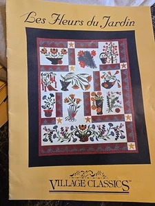Les Fleurs Du Jardin Applique Quilt Kit Includes 11 blocks Patterns & Fabric - Picture 1 of 6